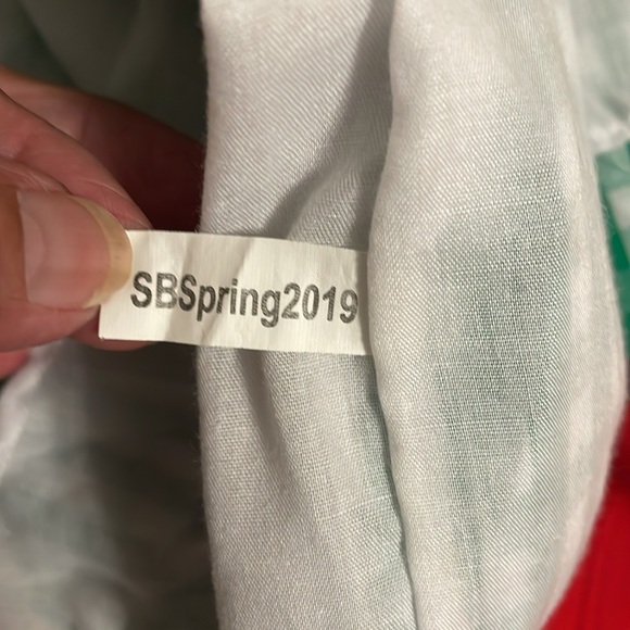 SMOCKINGBIRD - 2t green & white checked with apples - trimmed with red. - Picture 9 of 9